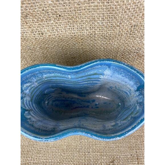 Hand Thrown Hand Painted Ceramic Utensil Caddy Holder Fish Shells - Picture 3 of 8